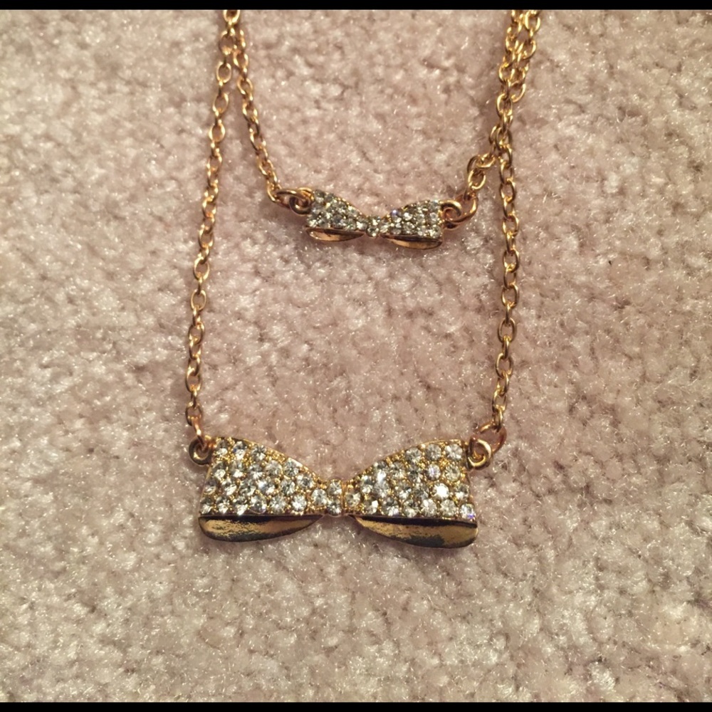 🦩Diamond baby-doll bow necklace